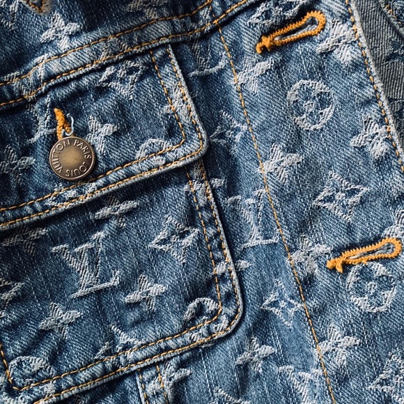 SOLD.Louis Vuitton Monogram Denim Jacket - Picture 5 of 8